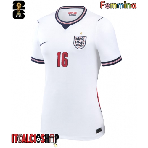 Inghilterra Kobbie Mainoo #16 Prima Maglia Femmina Mondiali 2026 Manica Corta